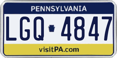 PA license plate LGQ4847