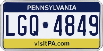 PA license plate LGQ4849