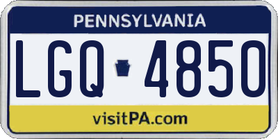 PA license plate LGQ4850