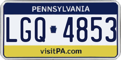 PA license plate LGQ4853