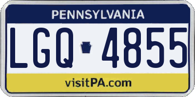 PA license plate LGQ4855