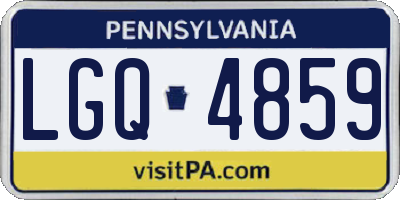PA license plate LGQ4859