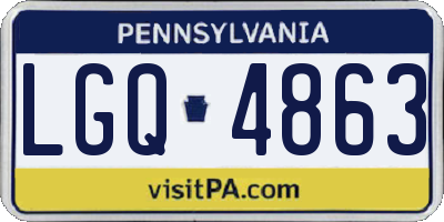 PA license plate LGQ4863