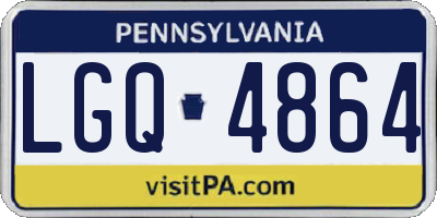 PA license plate LGQ4864