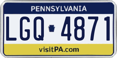 PA license plate LGQ4871