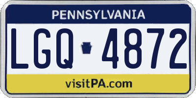PA license plate LGQ4872