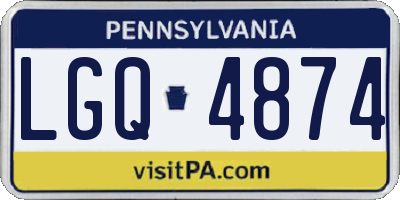 PA license plate LGQ4874