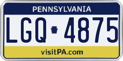 PA license plate LGQ4875