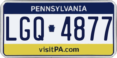 PA license plate LGQ4877