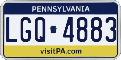 PA license plate LGQ4883