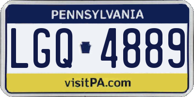 PA license plate LGQ4889