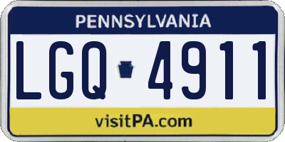 PA license plate LGQ4911