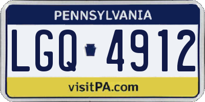 PA license plate LGQ4912