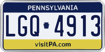 PA license plate LGQ4913