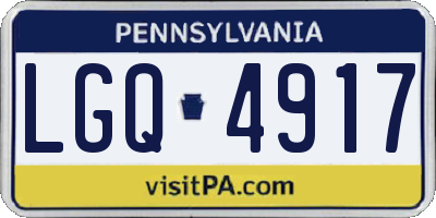 PA license plate LGQ4917