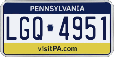 PA license plate LGQ4951