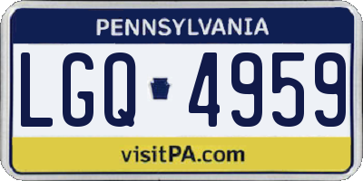 PA license plate LGQ4959
