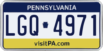 PA license plate LGQ4971
