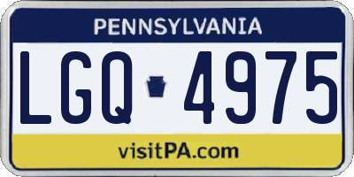 PA license plate LGQ4975