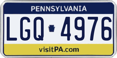 PA license plate LGQ4976