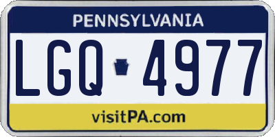 PA license plate LGQ4977