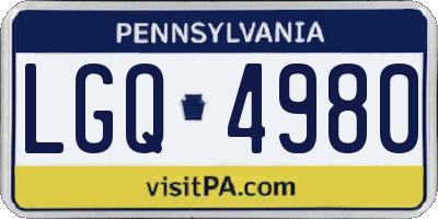 PA license plate LGQ4980