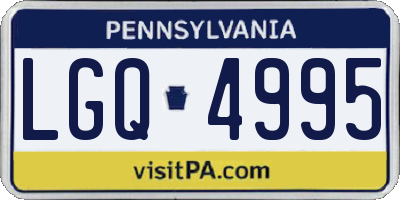 PA license plate LGQ4995