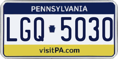 PA license plate LGQ5030