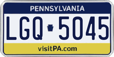 PA license plate LGQ5045