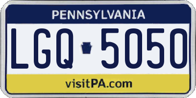 PA license plate LGQ5050