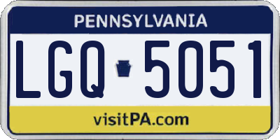 PA license plate LGQ5051