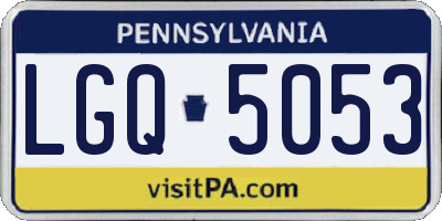 PA license plate LGQ5053
