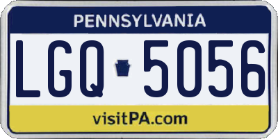 PA license plate LGQ5056