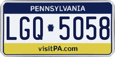 PA license plate LGQ5058