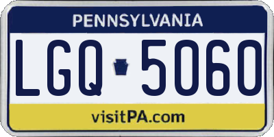 PA license plate LGQ5060