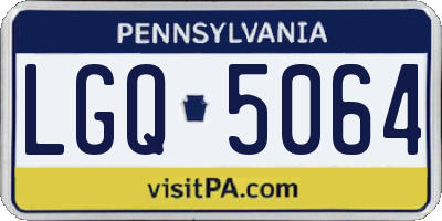 PA license plate LGQ5064