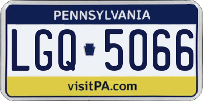 PA license plate LGQ5066