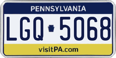 PA license plate LGQ5068