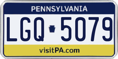PA license plate LGQ5079