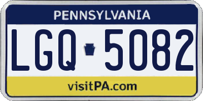 PA license plate LGQ5082