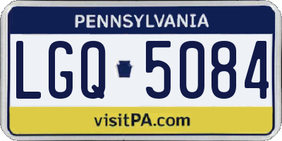 PA license plate LGQ5084