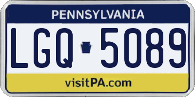 PA license plate LGQ5089