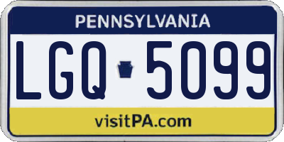 PA license plate LGQ5099