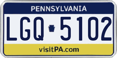 PA license plate LGQ5102