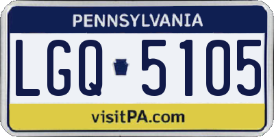 PA license plate LGQ5105