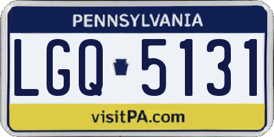 PA license plate LGQ5131