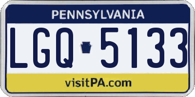 PA license plate LGQ5133