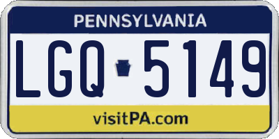 PA license plate LGQ5149