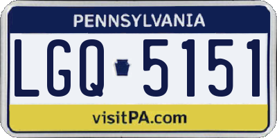 PA license plate LGQ5151