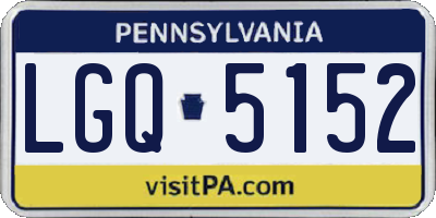 PA license plate LGQ5152